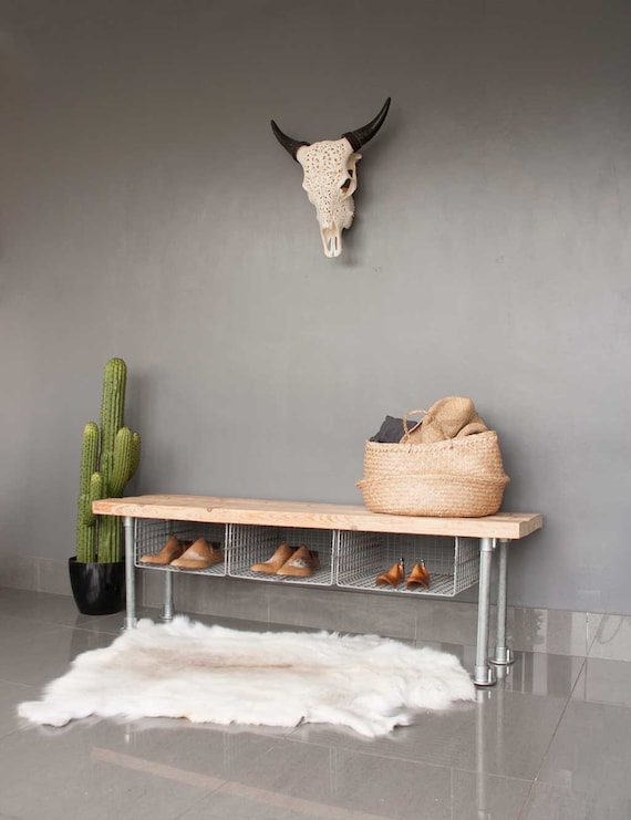 Shoe Storage Shoe Storage Bench Entryway Bench Industrial Bench