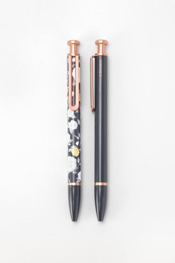 U Brands The Monterey Ballpoint Pen Floral & Grey Rose Gold Etsy