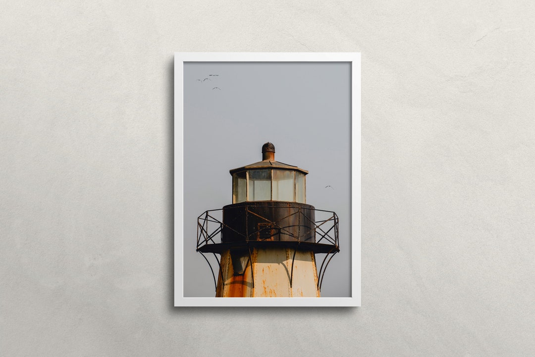 Coastal Lighthouse Photography Print: Modern Beach House Decor (digital ...