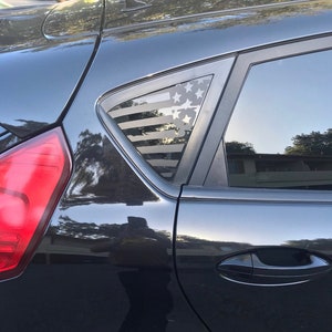 Ford Feista Hatchback Tattered Flag Rear Window Decal
