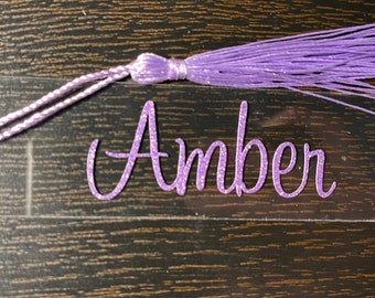 Custom name glitter bookmarks with Tassle