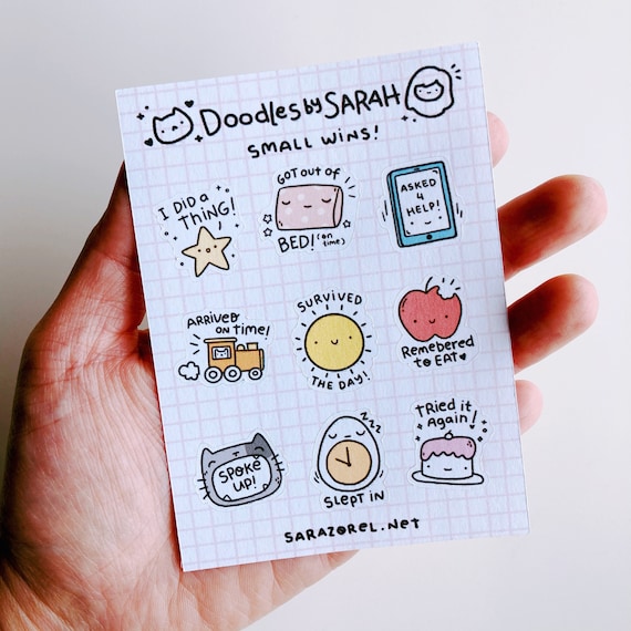 Kawaii Motivation & Self Care Sticker Sheets – Asking For Trouble