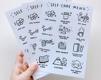 Self-Care Checklist Reminder Art Print