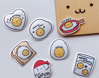 Cute Eggs Self Care Waterproof Die Cut Sticker Pack