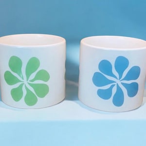 Retro Flower Power Planter Pots