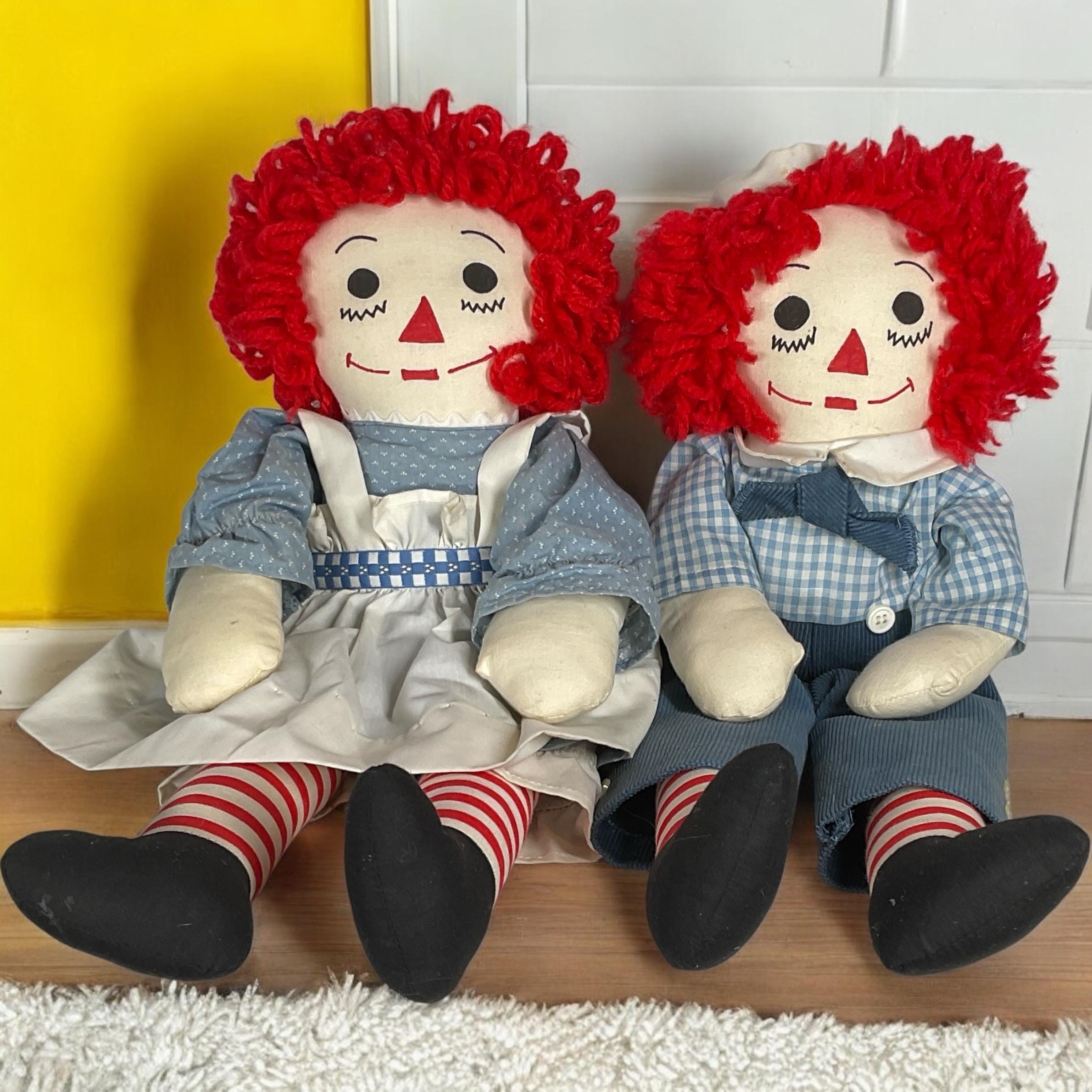 Vintage Raggedy Ann & Andy Doll Cloth Body 19” - Etsy