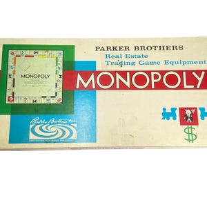Vintage 1961 Monopoly Board Game by Parker Brothers Classic Original Complete