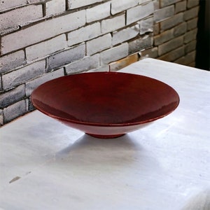 Vintage Oggetti Lacquered Bamboo Wood Decorative Bowl HUGE