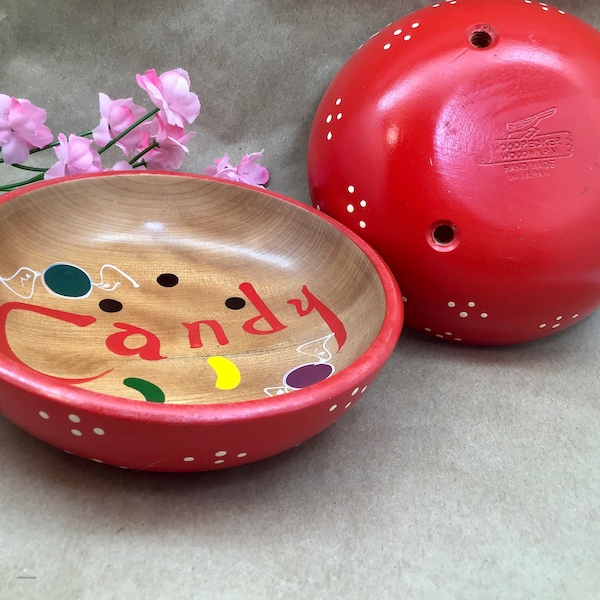 Vintage Woodpecker Woodward Candy Bowls