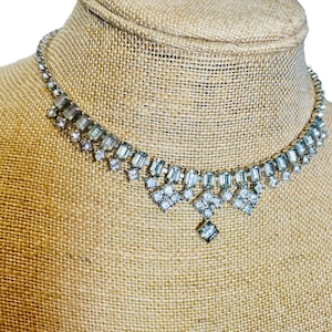 Vintage Clear White Rhinestone Necklace