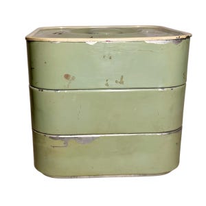 Vintage Nilsjohan Anita Stackable Kitchen Canister Set Green 3 Tier MCM
