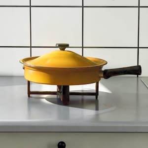 Sartén eléctrica vintage West Bend Chalet Chef color caramelo MCM con caja original