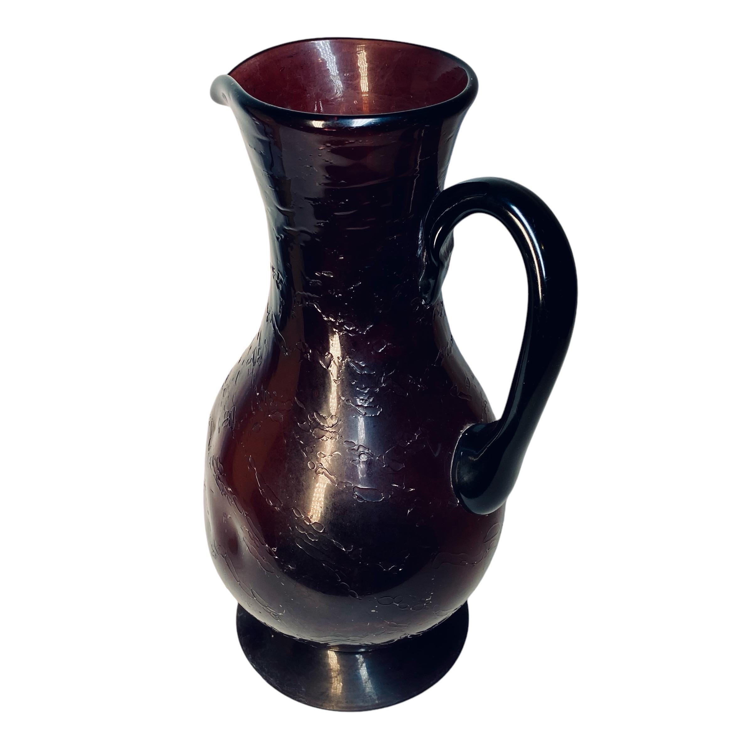 Antique Large Hand Blown Amethyst Pitcher - Etsy