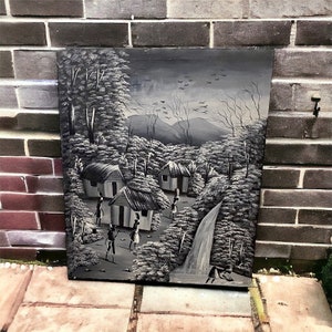 Haitian Original Folk Art Painting On Canvas