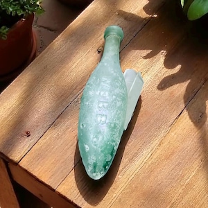 Aqua Blue 1880’s Webb’s Mineral Water Islington London Torpedo Bottle Blob Top