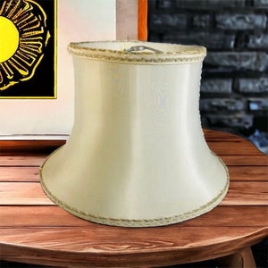 Vintage Cream Satin Bell Lampshade Trim Medium