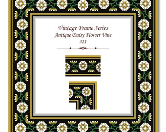 vintage pattern elegant frame series 286 blue spiral round dot etsy