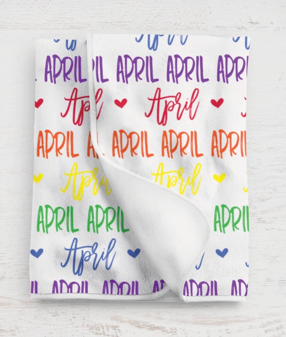 personalized rainbow baby blanket