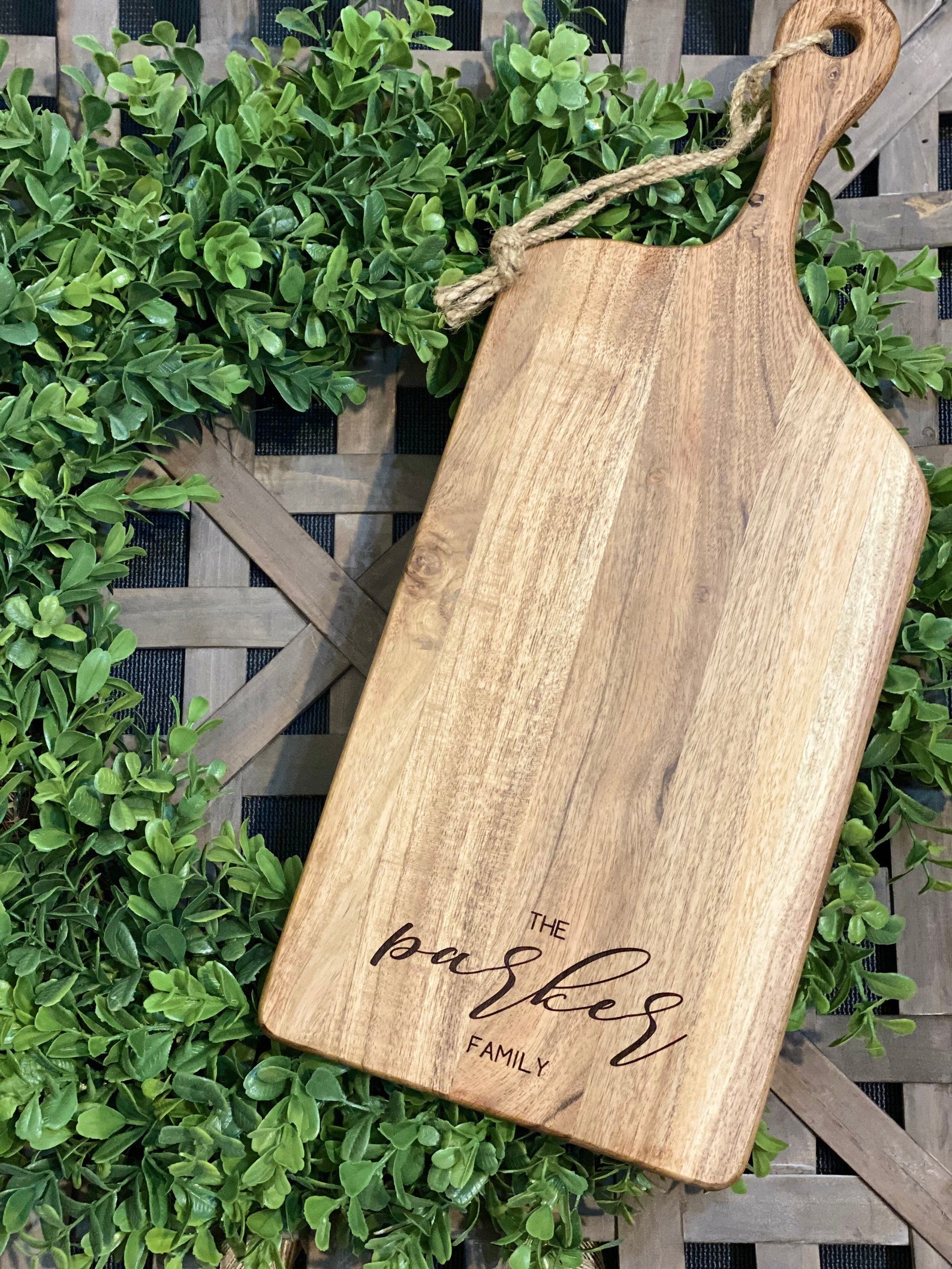 Personalized Acacia Cutting Board Custom Cheese Board or Etsy