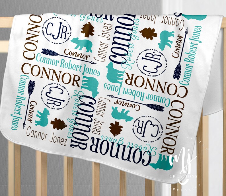 woodland baby blanket