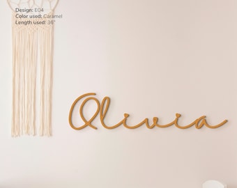 Letrero personalizado con el nombre del bebé para la habitación infantil, letrero de madera personalizado para colocar encima de la cuna, decoración de pared para la habitación de los niños.