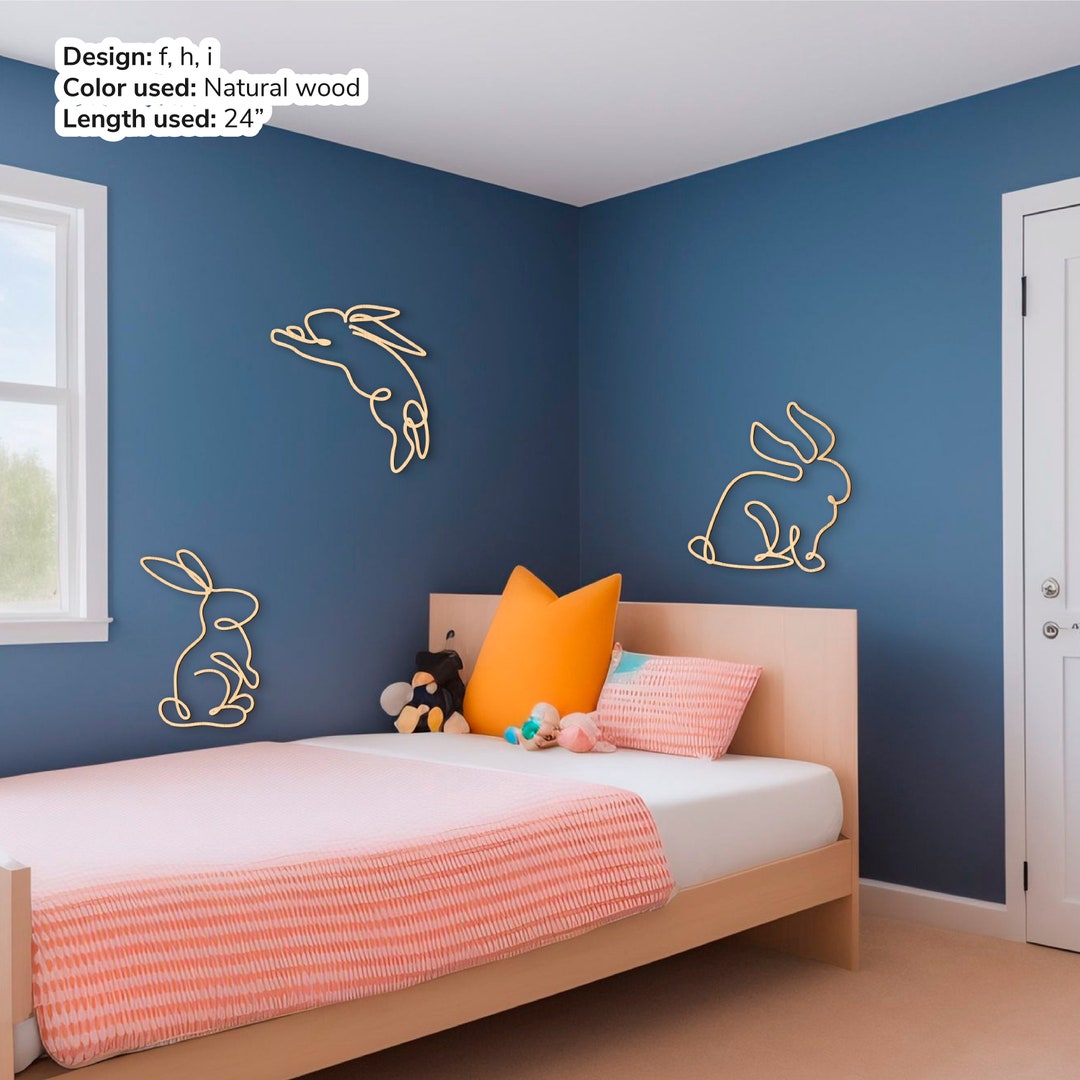 Woodland Set Fox Bear Deer Hedgehog Fox Moose Hare Wooden Nursery Wall ...
