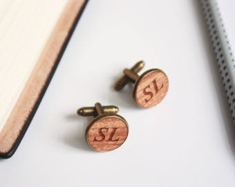 Wedding cufflinks Cufflinks for Groom Engraved Wooden Cufflinks Groom Cufflinks Custom Cufflinks Personalised Cufflinks Personalized Wedding