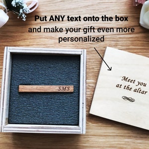 custom gift box for tie clip cufflinks box for accessories, wedding gift box, groomsmen box personalized gift box favor box groom engraved image 1
