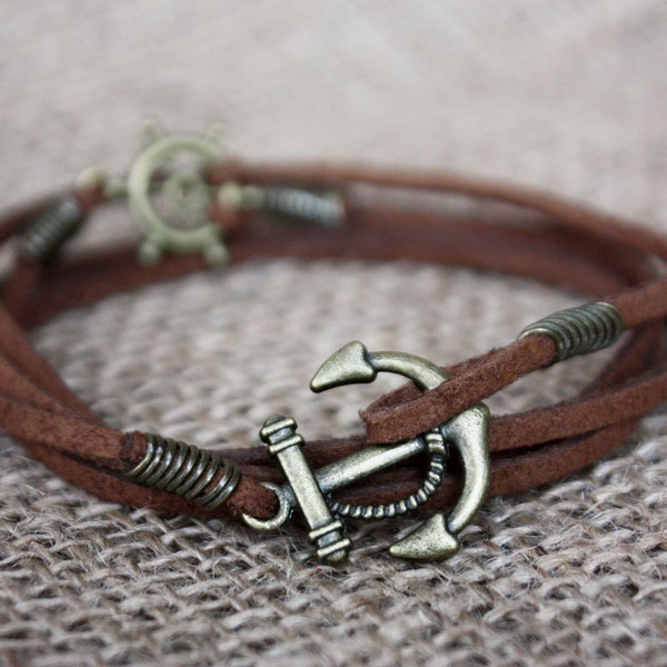 Mens Anchor Bracelet Etsy