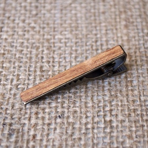 Wooden tie clip, tie clip vintage, tie bar vintage, skinny tie clip, tie clip man, anniversary gift for, tie clips men, wood tie clip, gift image 8