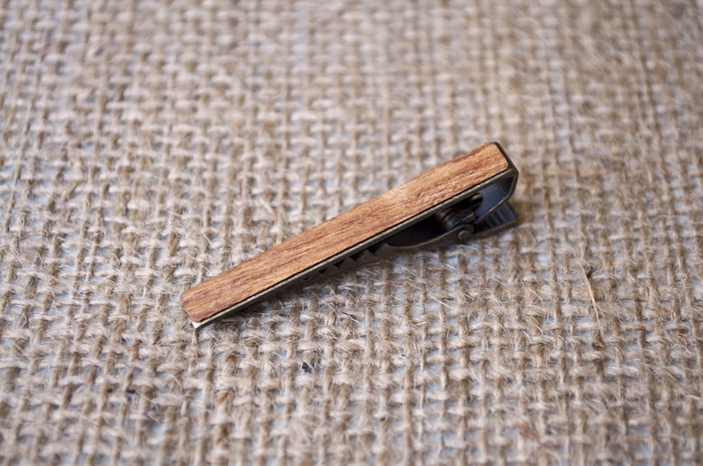 Wooden tie clip, tie clip vintage, tie bar vintage, skinny tie clip, tie clip man, anniversary gift for, tie clips men, wood tie clip, gift image 8