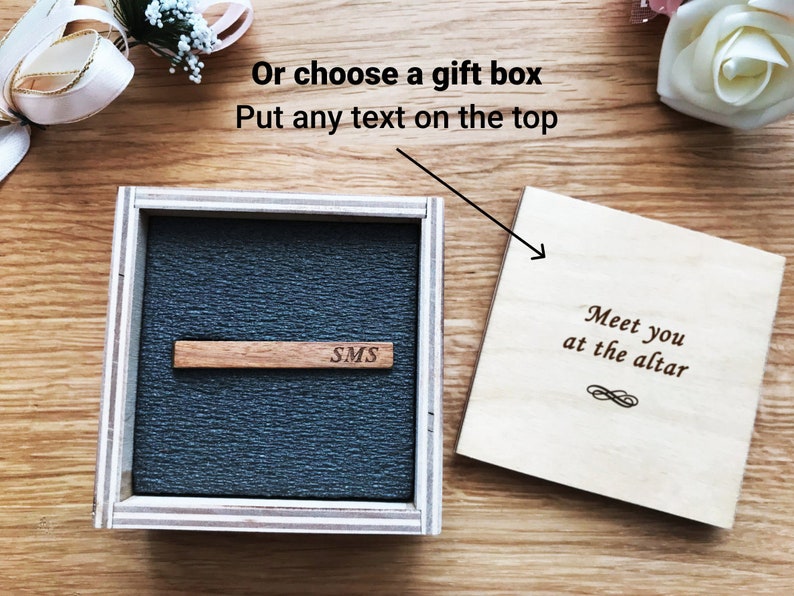 tie bar wood tie bar Custom Tie Clip wooden tie clip Personalized Tie Clip tie clip Personalized Gifts for Him Tie clip personalize