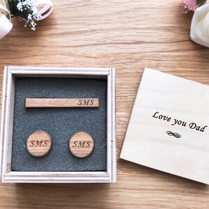 custom gift box for tie clip cufflinks box for accessories, wedding gift box, groomsmen box personalized gift box favor box groom engraved image 2