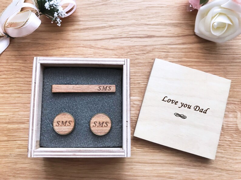 custom gift box for tie clip cufflinks box for accessories, wedding gift box, groomsmen box personalized gift box favor box groom engraved image 2