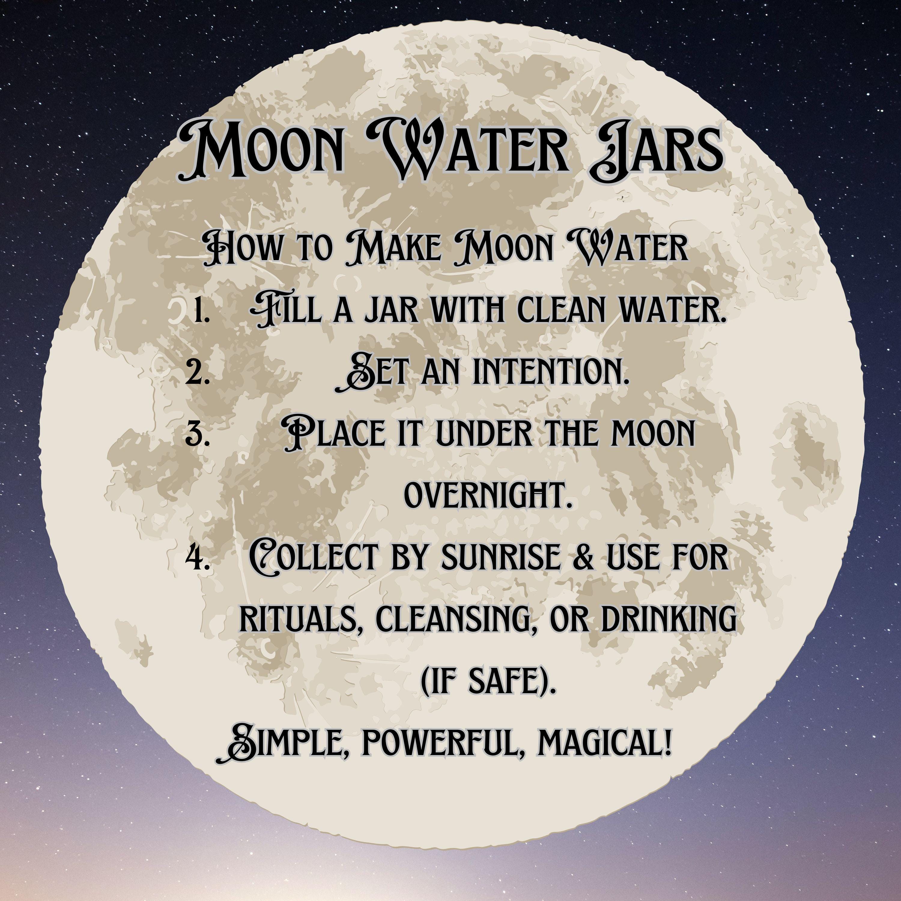 Moon Water Jar for Collection Rituals | Spiritual Usage, Eco-Friendly, Beautiful Design, Perfect for Witchcraft & Meditation