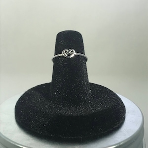 Love Knot Ring Band Stacking Pretzel Cute Minimalist Thin