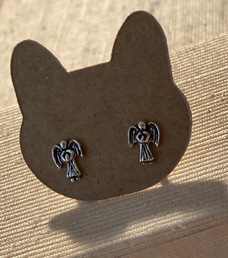 Angel Stud Earrings Angel Wings Heaven Guardian