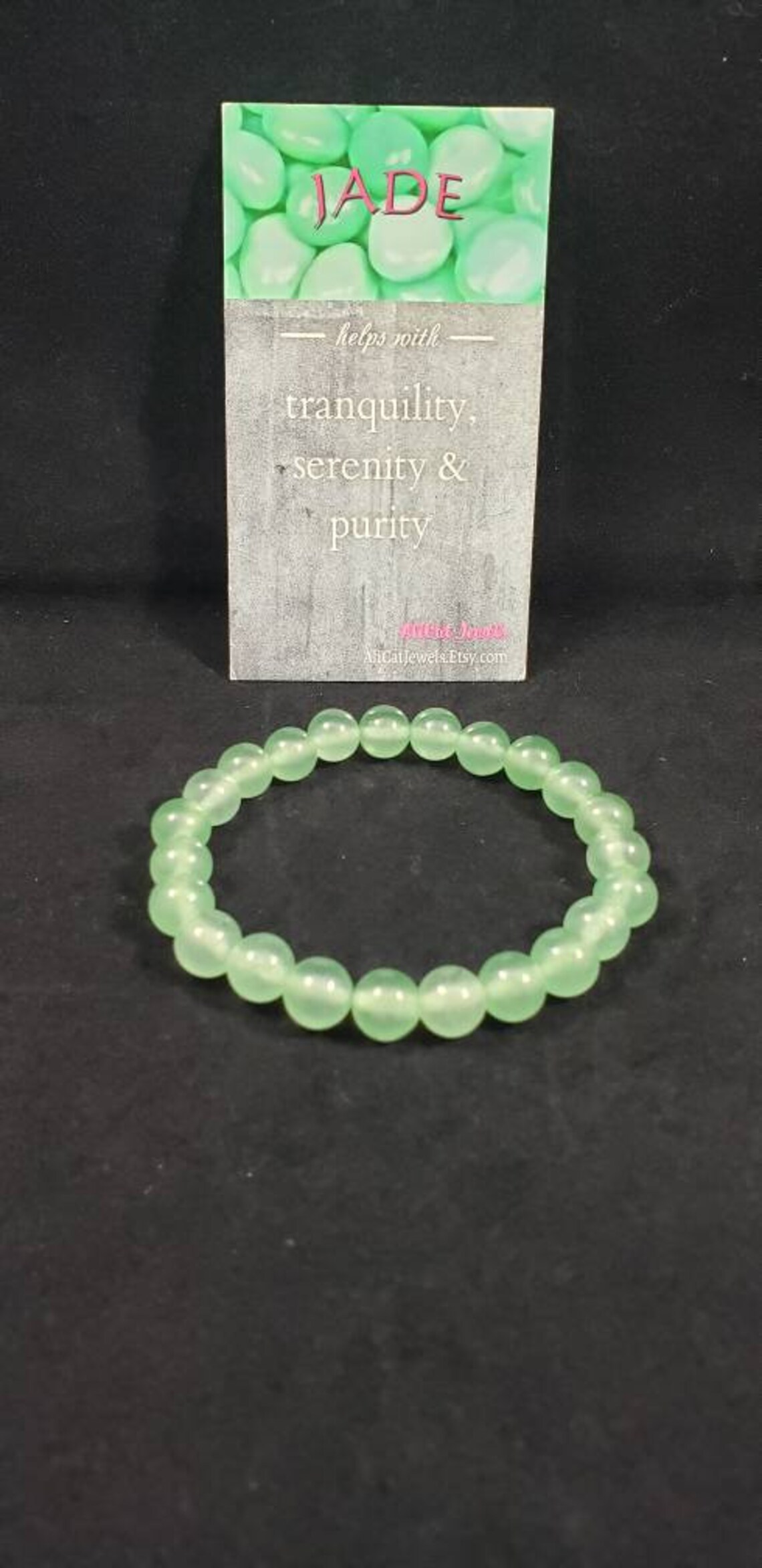 Jade Beaded Bracelet Etsy