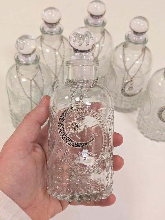 Moon Water Jar for Collection Rituals | Spiritual Usage, Eco-Friendly, Beautiful Design, Perfect for Witchcraft & Meditation