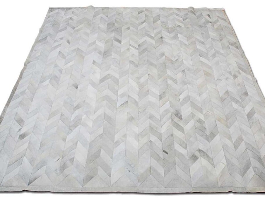 Gray Chevron Cowhide Rug No. 276 Patch Work Cow Hide Rugs Herringbone