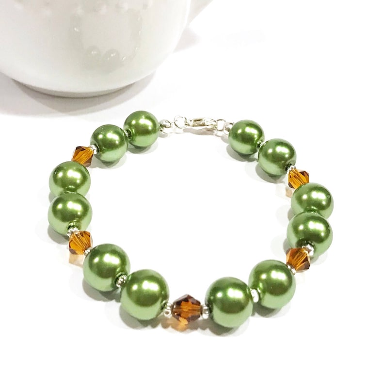 jewelry for sale crystal and pearl bracelet glass pearl bracelet green bead bracelet glass pearl jewelry