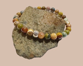 Beaded Bracelets for Women Handmade | Ocean Jasper Jewelry | Earthy Gifts | Colorful Bead Bracelets | Hippie Jewelry | Gifts for Her
