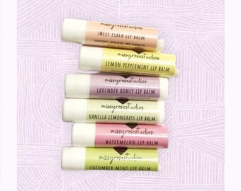 handmade lip balm | all natural lip balm | fruit scented lip balm | Michigan made products | beeswax lip balm | small gifts under 10 dollars