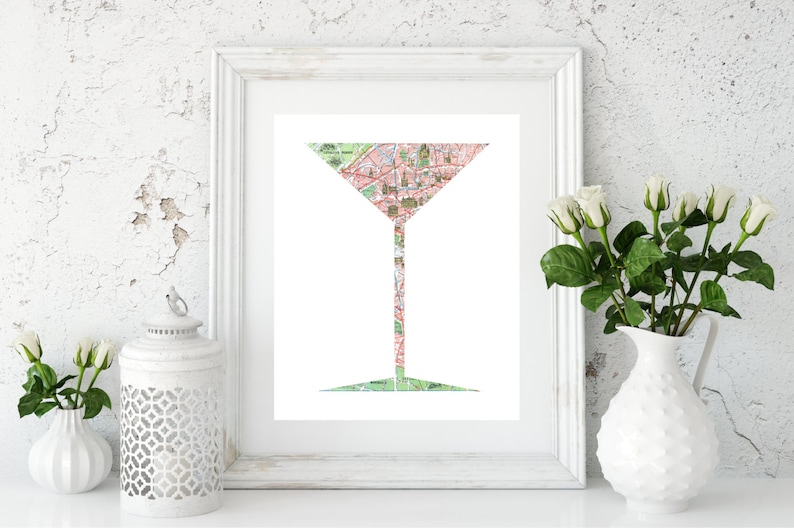 Martini Wall Art Martini Decor Gifts for Drinkers Cocktail Etsy