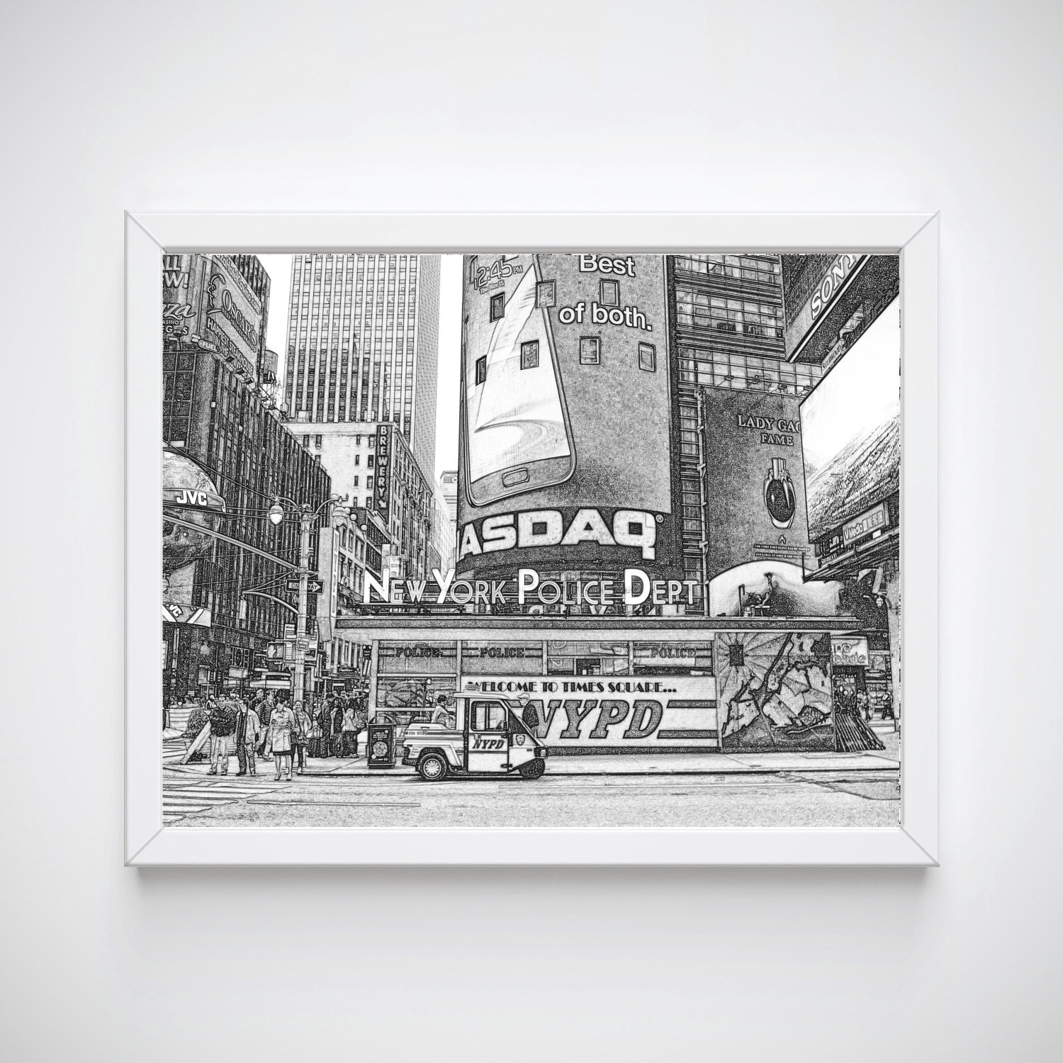 New York Wall Art Illustration Original Art New York City Etsy