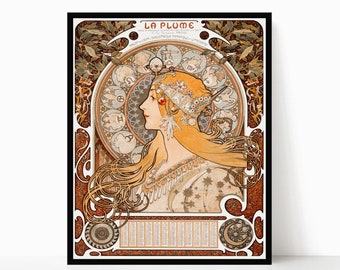 Art Nouveau Zodiac Print - Alphonse Mucha Vintage Poster