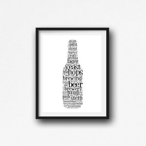 Beer Poster Wall Art, Gifted Beer, Giftful, Beer Gifts, Bar Decor, Beer Art, Beer Lover Gifts, Giftful Beer, Gifts For Beer Drinkers,