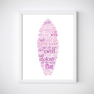 Surf Girl Art, Surfer Girl Gifts,  Surf Art Print, Beach Decor, Surf Decor, Surfboard Decor, Surfing Art, Surfboard Art,