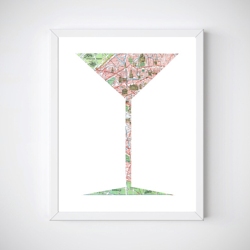 Martini Wall Art Martini Decor Gifts for Drinkers Cocktail Etsy