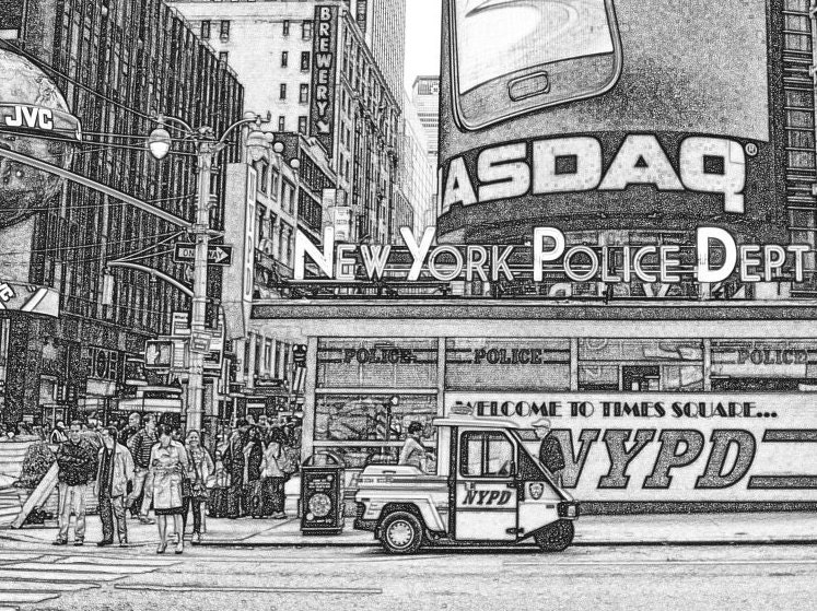 New York Wall Art Illustration Original Art New York City Etsy